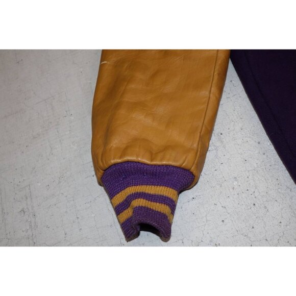 Vintage 70s William Loop Varsity Leather Jacket Sz 38 St. Joe Champs - Picture 10 of 14